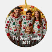 Beste home decor aangepaste kerst keramisch ornament (Voorkant)
