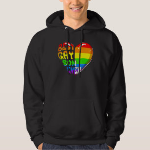 Beste homoseksuele zoon ooit regenboog hart vlag t hoodie