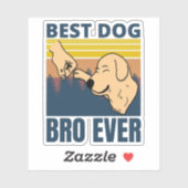 beste hond bro ooit - hondenliefhebber sticker (Vel)