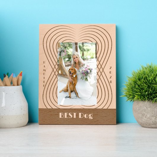 Beste Hond bruiloft Gegraveerde Lijstjes