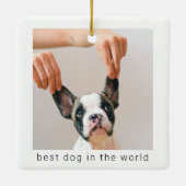 Beste hond in de wereld | Dog Photo Keramisch Ornament (Achterkant)