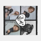 Beste Hond Mam | Fotocollage Fleece Deken (Voorkant (Horizontaal))
