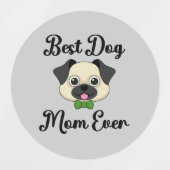 Beste hond Mam ooit Labels (Design 1)