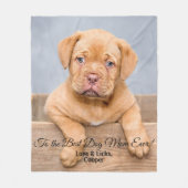 Beste Hond Mam Ooit Moederdag Custom Foto & Tekst Fleece Deken (Voorkant)