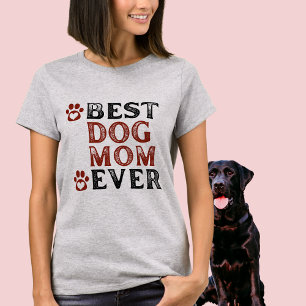 Beste hond Mam ooit Word Art T-Shirt