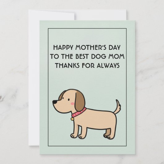 Beste Hond Mama Verjaardag Moederdag Kaart (Voorkant)