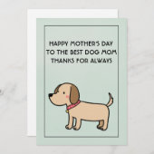 Beste Hond Mama Verjaardag Moederdag Kaart (Voorkant / Achterkant)