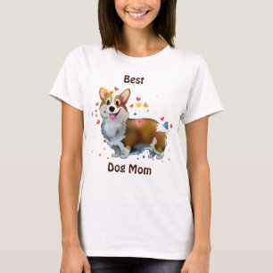 Beste hond moeder Corgi voor een positieve stemmin T-shirt