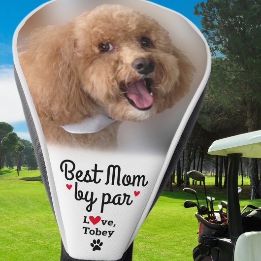 Beste Hond Moeder Door Par Fotonaam Pauw Print Cus Golfheadcover