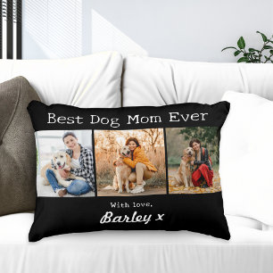 Beste hond-moeder ooit 3 foto collage accent kussen
