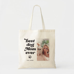 Beste hond-moeder ooit Aangepaste foto en tekst Tote Bag
