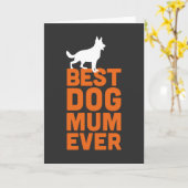 Beste hond Moeder Ooit - Duitse herder / Alsatian Kaart (Gele Bloem)