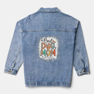 Beste hond moeder ooit gebleekte Moederdag hond Denim Jacket