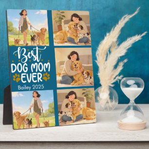 Beste hond-moeder ooit Gepersonaliseerde foto Mo Fotoplaat