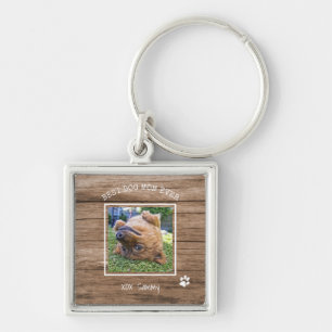 Beste hond-moeder ooit Instagram-foto en pootafdru Sleutelhanger