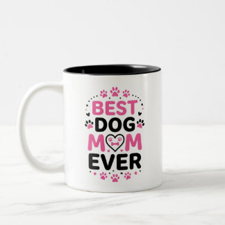 Beste hond-moeder ooit koffiemok tweekleurige koffiemok