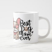 Beste Hond Moeder ooit personaliseren Frenchie Extra Grote Beker (Rechts)