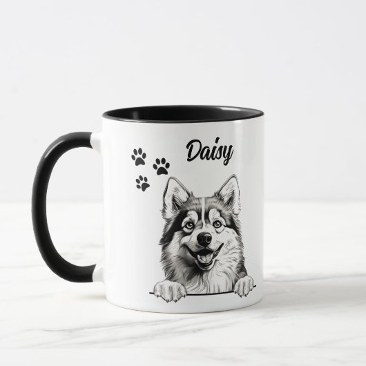 Beste Hond Moeder Ooit Pomsky Hond gepersonaliseer Mok (Links)