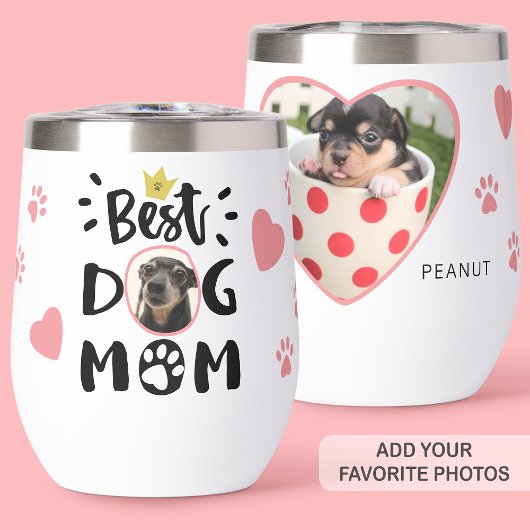 Beste Hond Moeder Typografie Hart Pet Foto Schatti