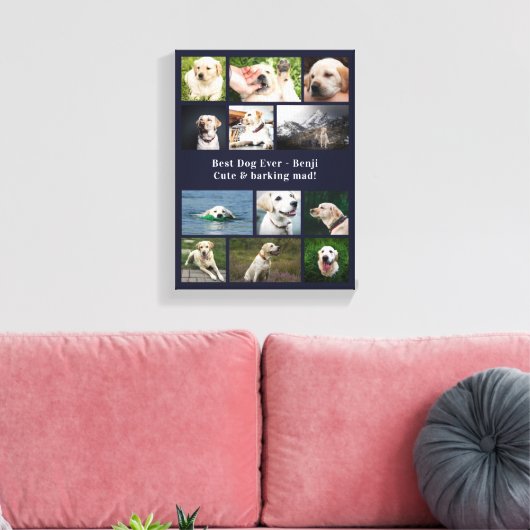 Beste hond ooit Aangepaste fotocollage Canvas Afdruk (Insitu (Woonkamer))