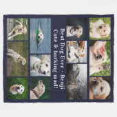 Beste Hond Ooit Custom Photo Collage Fleece Deken (Voorkant (Horizontaal))