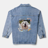 Beste hond ooit foto denim jas jacket (Achterkant)