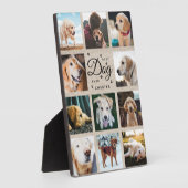 Beste Hond Ooit Herdenkings Rustieke Fotocollage P Fotoplaat (Zijkant)