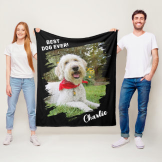 Beste Hond Ooit Unieke Kwaststreek Foto Huisdier Fleece Deken