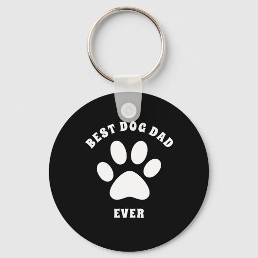 Beste hond pap ooit aangepaste tekst op maat sleutelhanger (Voorkant)