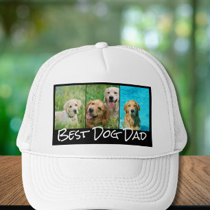 Beste Hond Papa 3 Foto Collage Trucker Hoed Pet