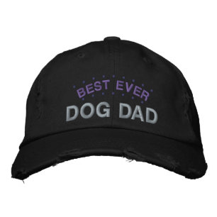 Beste Hond Papa Ever Uitgelichte Pretentie Zwart Geborduurde Pet