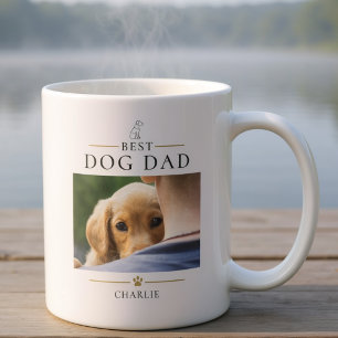 Beste Hond Papa Foto Cute Koffie Huisdier Koffiemok