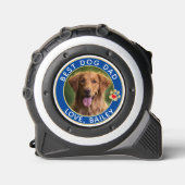 Beste hond papa foto poot afdrukken blauw rolmaat (Voorkant)