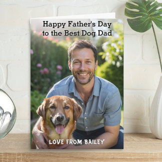 Beste hond papa gepersonaliseerde huisdier foto Va Kaart