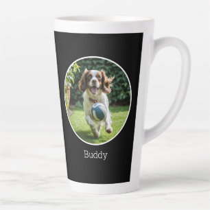 Beste Hond Papa Huisdier Eigenaar Custom Foto Vade Latte Mok
