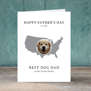 Beste hond papa in de VS Vaderdag foto Feestdagen Kaart
