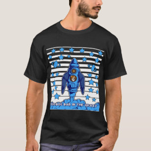 Beste Hond Papa In Het Sterrenstelsel Ruimteraket T-shirt