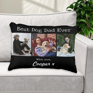 Beste hond papa ooit 3 foto collage accent kussen