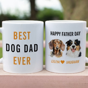 Beste hond papa ooit Aangepast   Grappige hond  Koffiemok