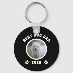 Beste hond papa ooit Aangepaste foto gepersonalise Sleutelhanger