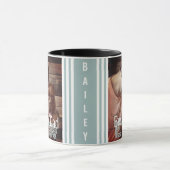 Beste hond papa ooit aangepaste foto hond naam mok (Midden)