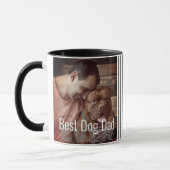 Beste hond papa ooit aangepaste foto hond naam mok (Links)