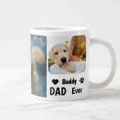 Beste hond papa ooit aangepaste moderne foto en ho extra grote beker (Rechts)