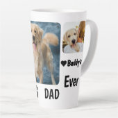Beste hond papa ooit aangepaste moderne foto en ho latte mok (Rechterhoek)