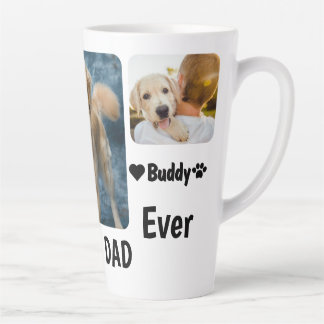 Beste hond papa ooit aangepaste moderne foto en ho latte mok