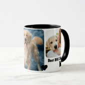 Beste hond papa ooit aangepaste moderne foto en ho mok (Voorkant rechts)