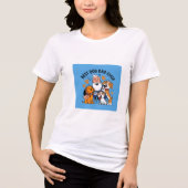 Beste hond papa ooit gepersonaliseerd huisdier fot Tri-Blend shirt (Voorkant)