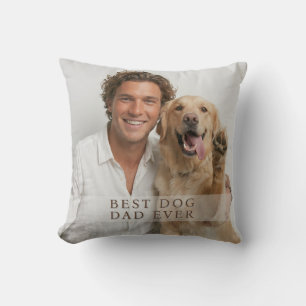 Beste hond papa ooit moderne aangepaste foto kussen