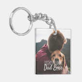 Beste Hond Papa Ooit Pet Keepsake Foto Sleutelhanger (Voorkant Links)