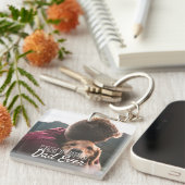 Beste Hond Papa Ooit Pet Keepsake Foto Sleutelhanger (Voorkant Rechts)